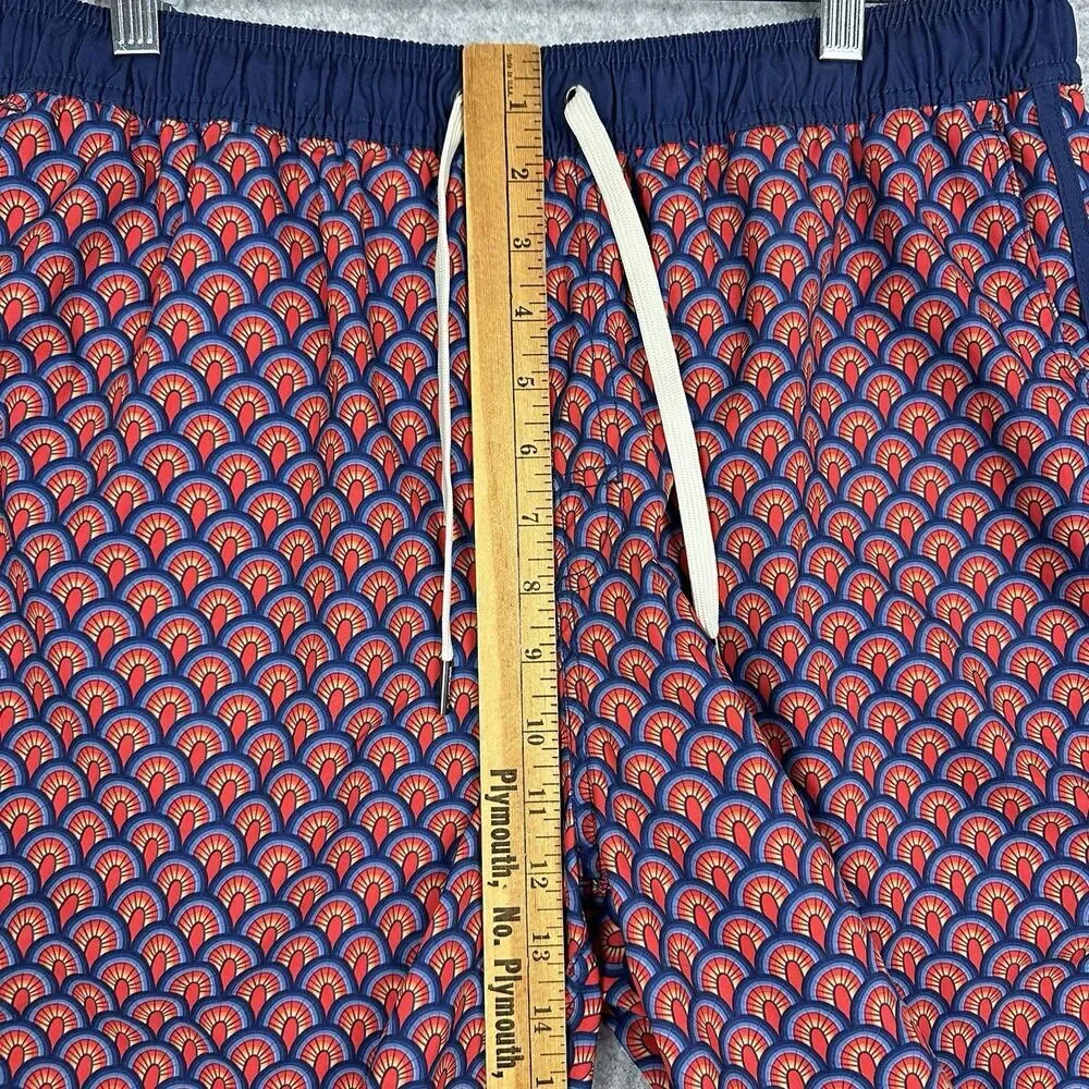 Fair Harbor Anchor Swim Trunks Shorts Mens XL Geometric Brief Lined Pockets*